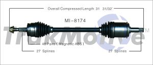 TrakMotive MI8174 Vetoakseli